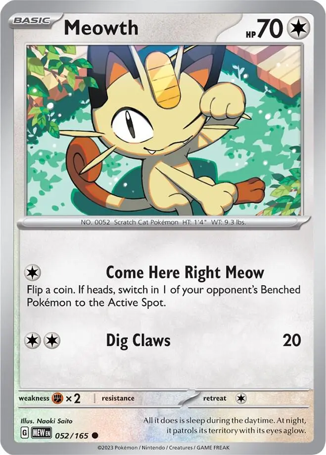 Meowth, Pokémon 151 052/165
