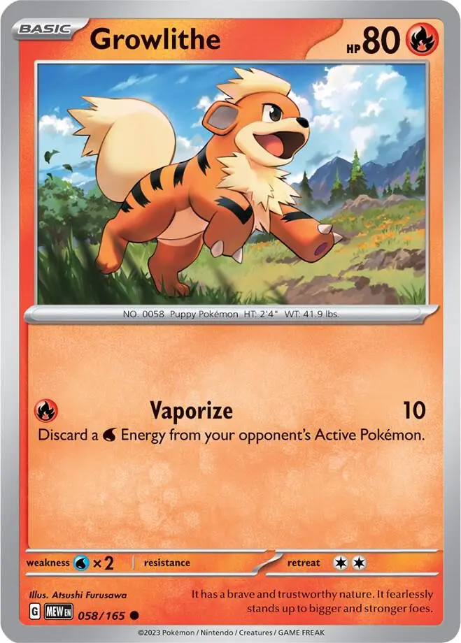Growlithe, Pokémon 151 058/165