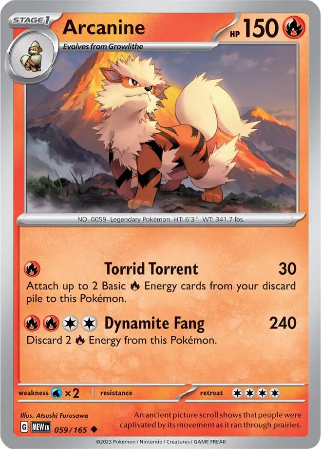Arcanine, Pokémon 151 059/165