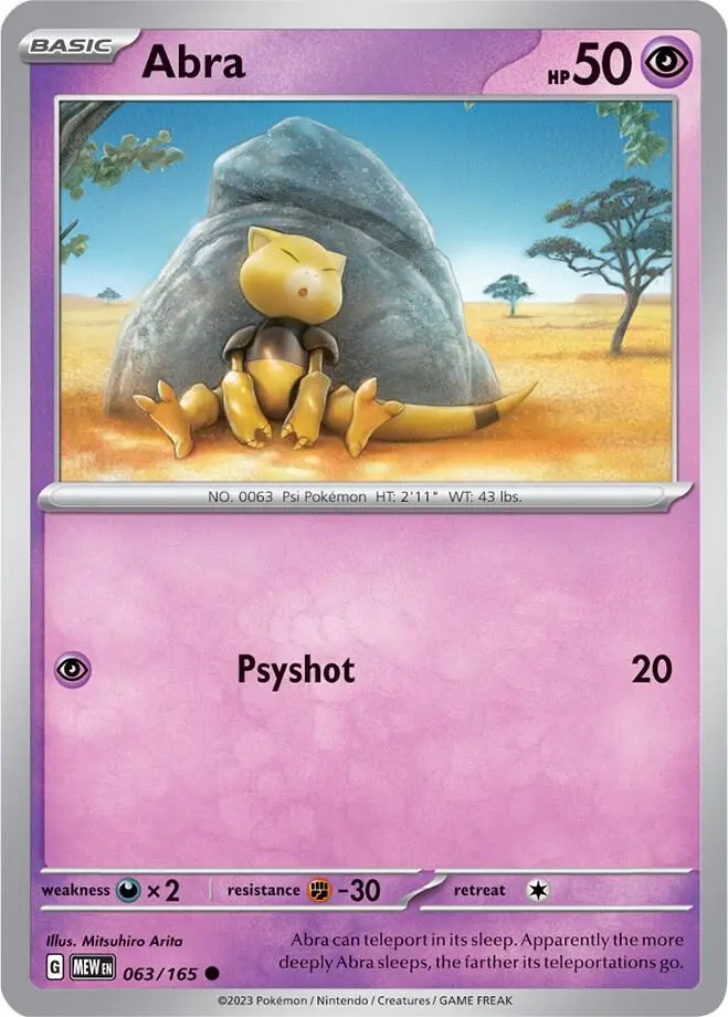 Abra, Pokémon 151 063/165