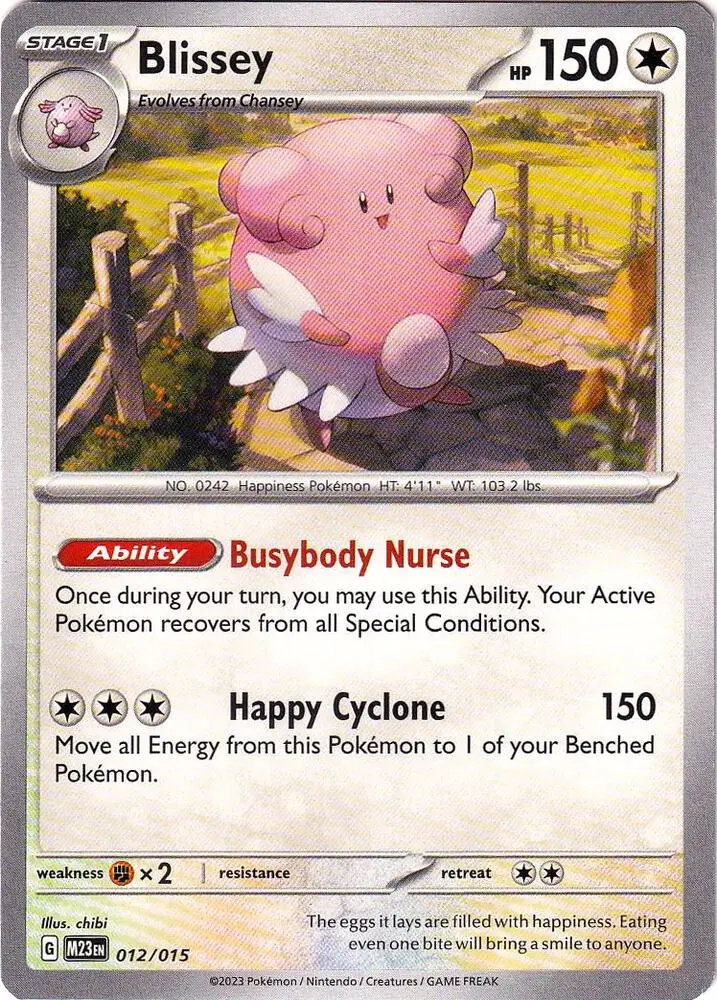 Blissey, McDonald's Collection 2023 12/15
