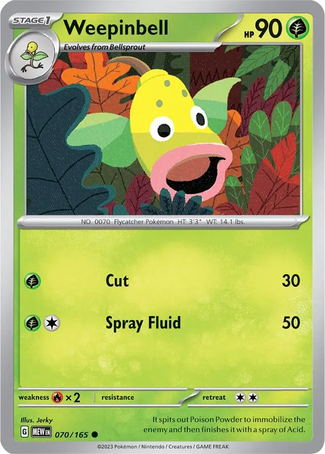 Weepinbell, Pokémon 151 070/165