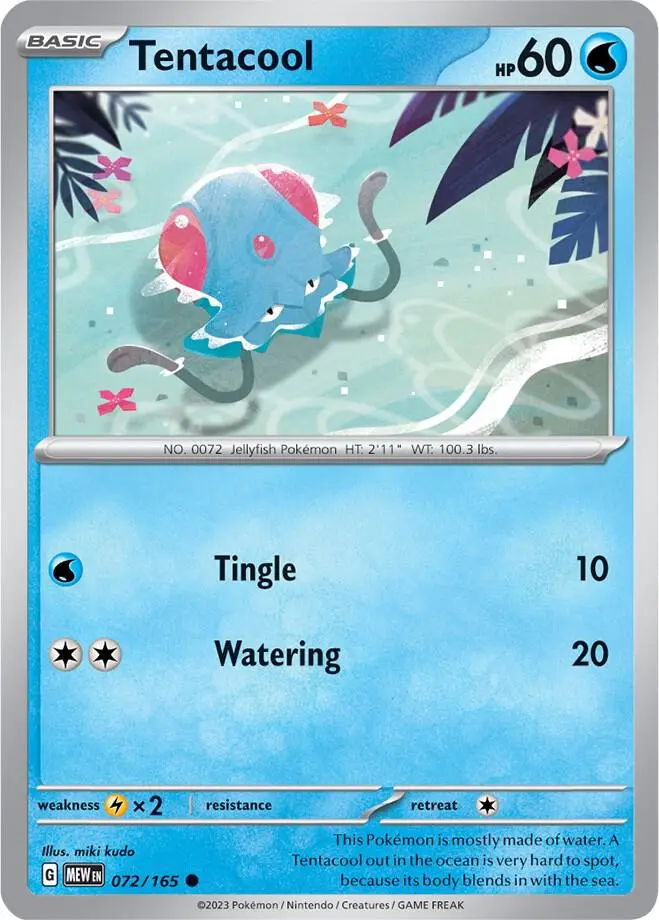 Tentacool, Pokémon 151 072/165
