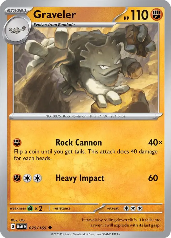 Graveler, Pokémon 151 075/165
