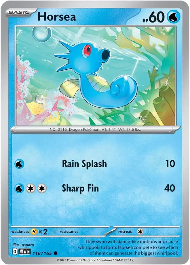Horsea, Pokémon 151 116/165