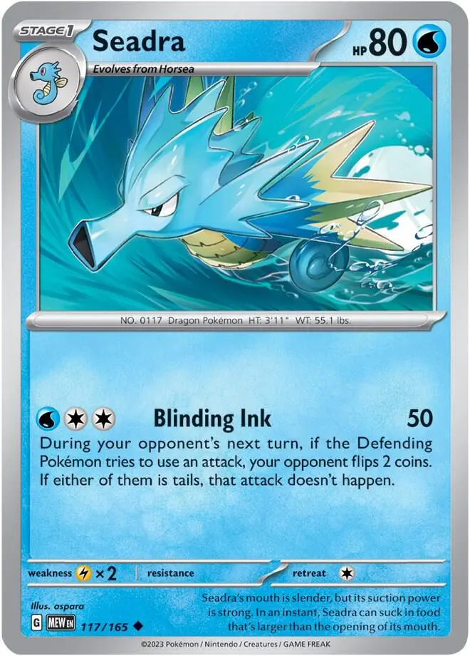 Seadra, Pokémon 151 117/165