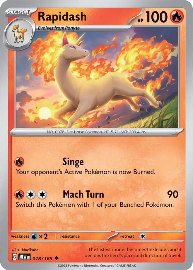 Rapidash, Pokémon 151 078/165