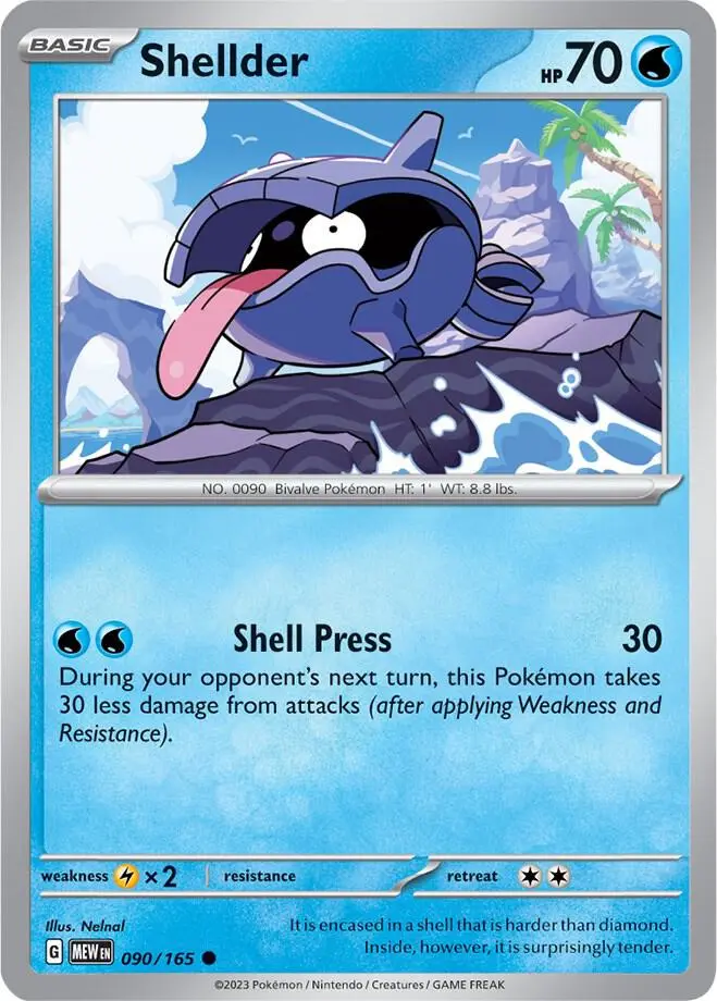 Shellder, Pokémon 151 090/165