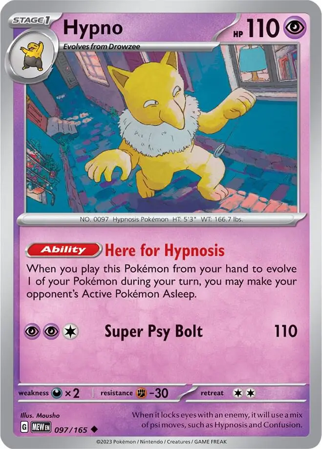 Hypno, Pokémon 151 097/165