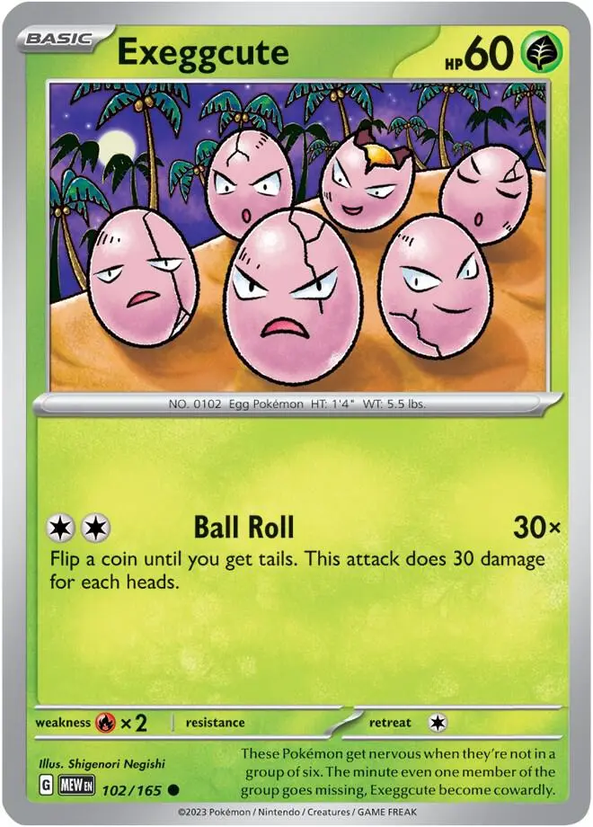 Exeggcute, Pokémon 151 102/165