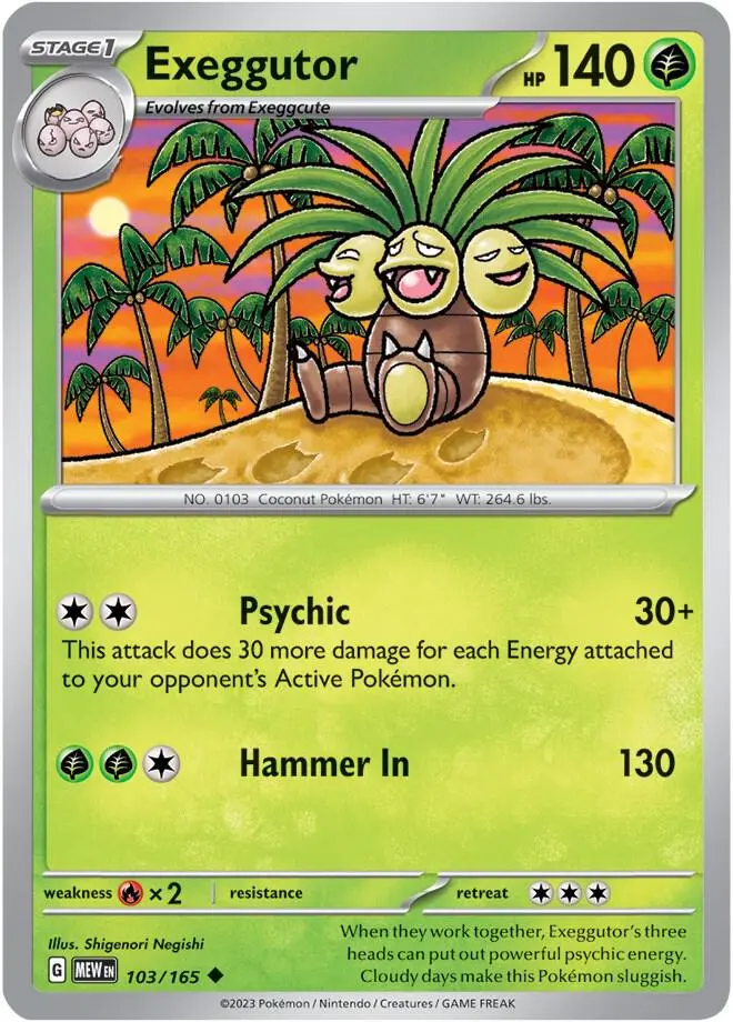 Exeggutor, Pokémon 151 103/165