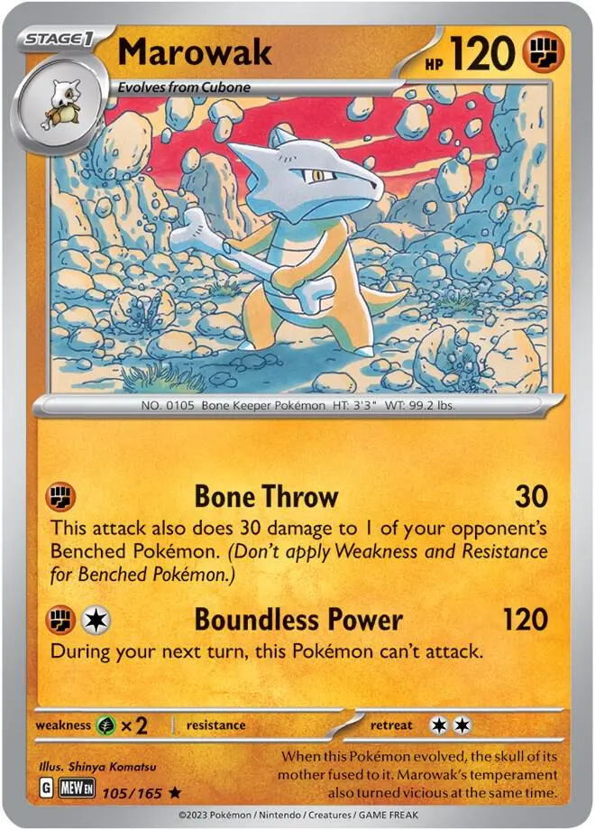 Marowak, Pokémon 151 105/165