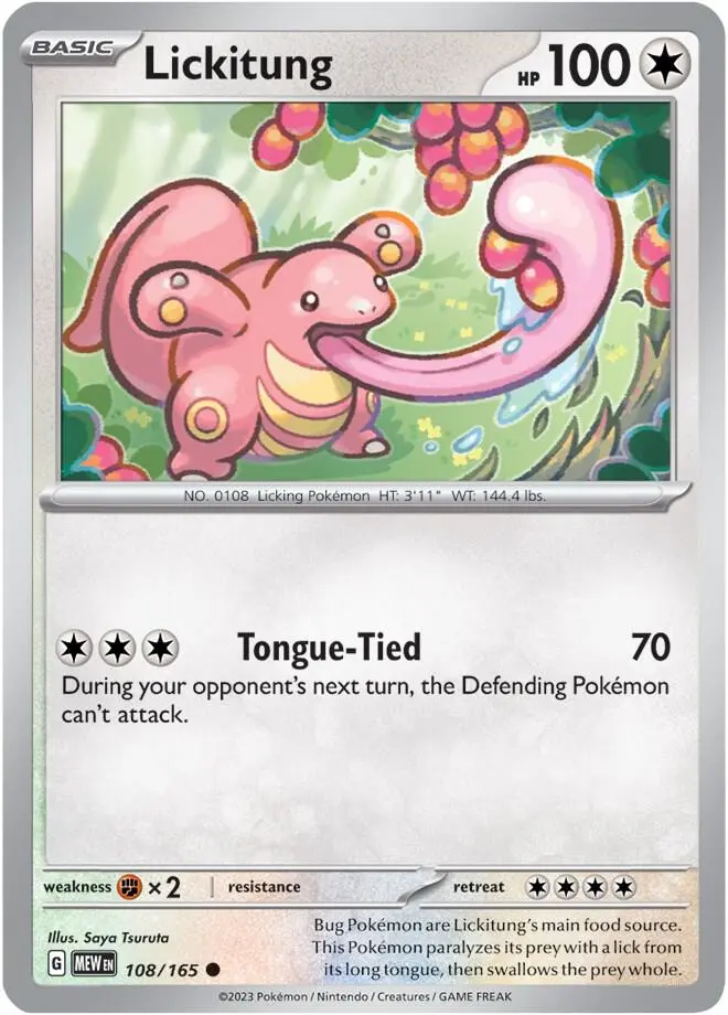 Lickitung, Pokémon 151 108/165