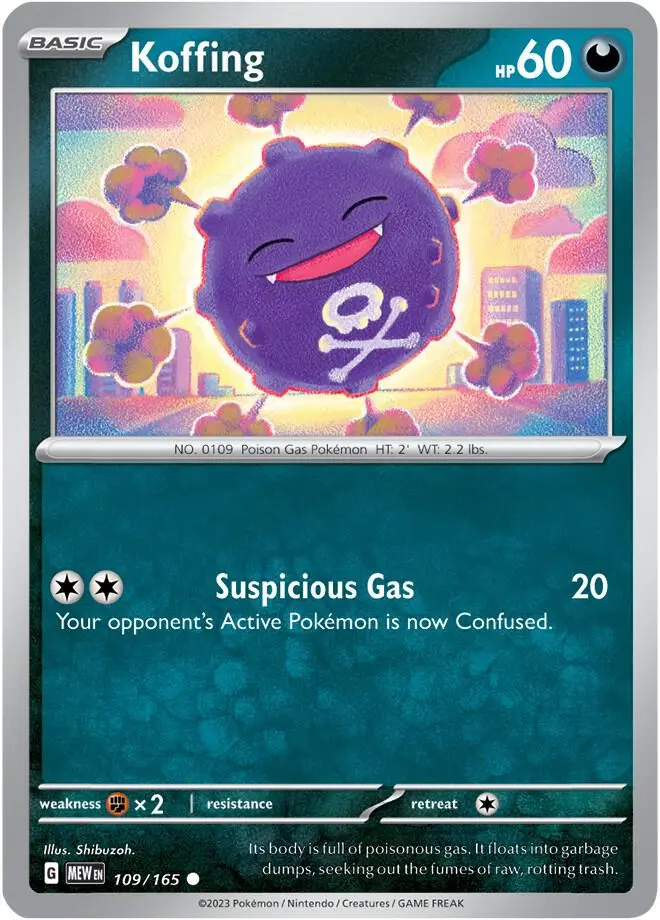 Koffing, Pokémon 151 109/165