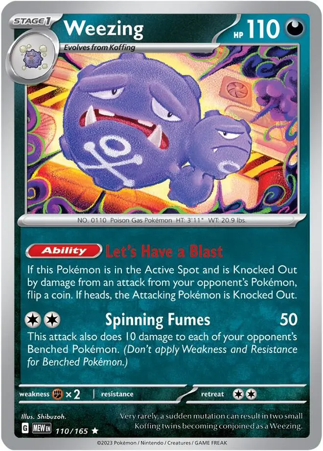 Weezing, Pokémon 151 110/165