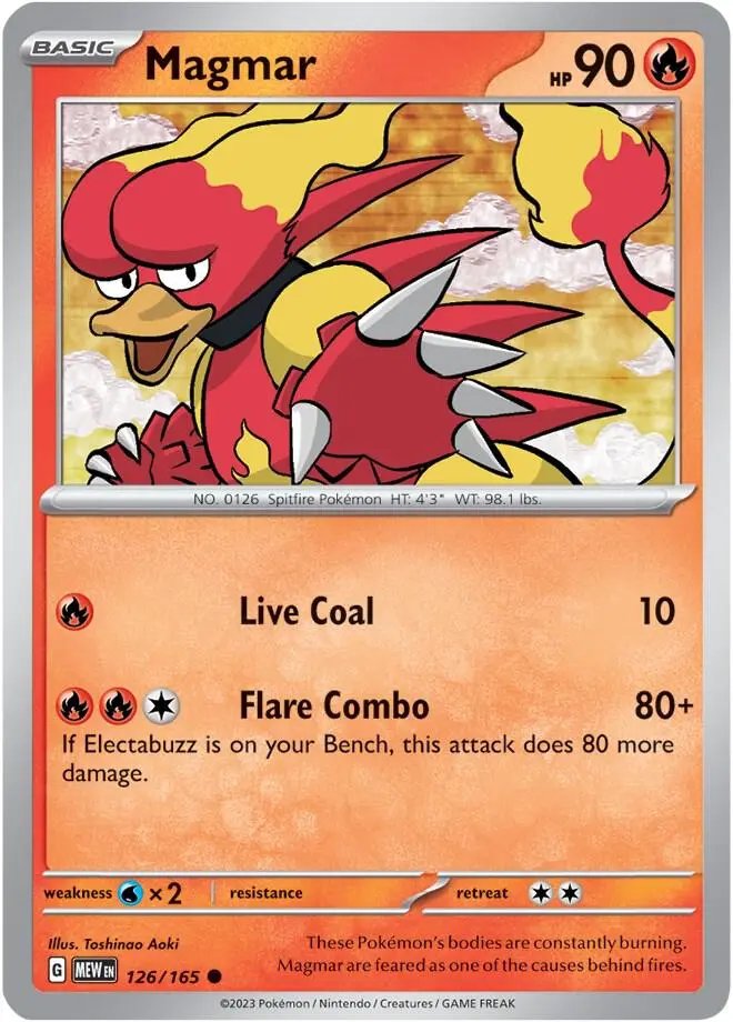 Magmar, Pokémon 151 126/165