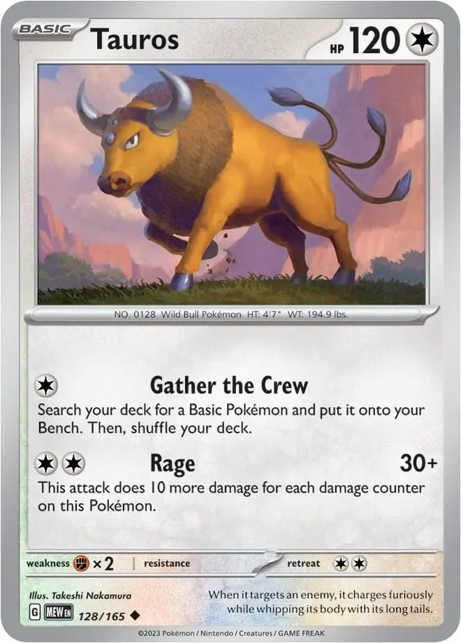 Tauros, Pokémon 151 128/165