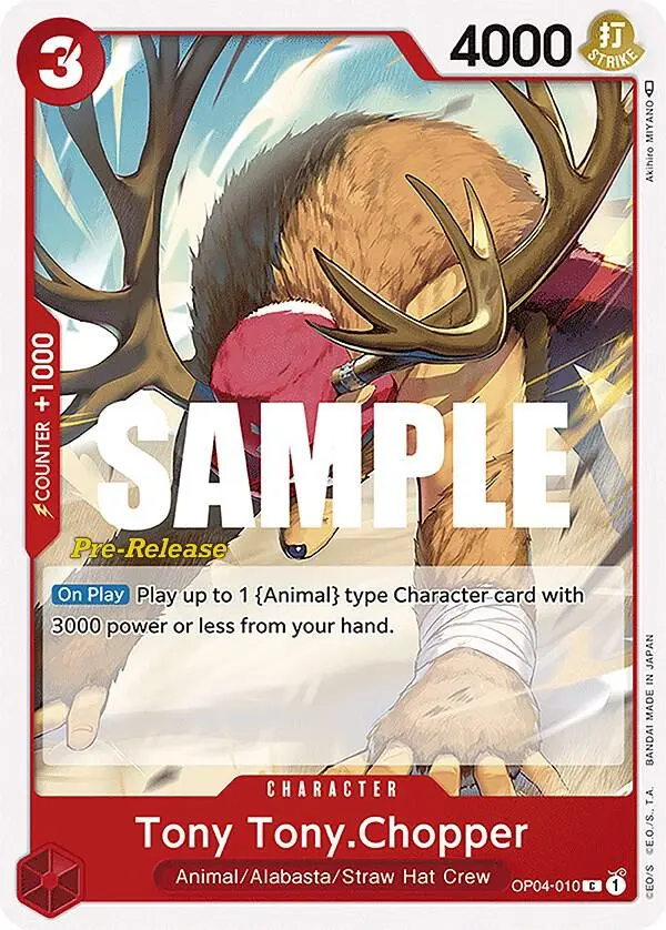 Tony Tony.Chopper, Kingdoms of Intrigue Pre-Release Cards OP04-010