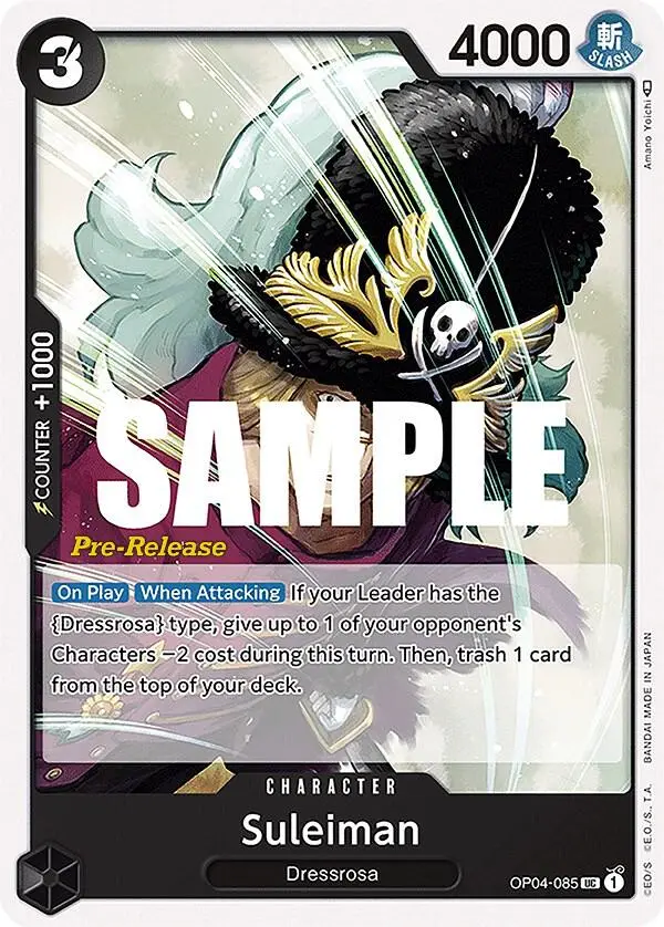 Suleiman, Kingdoms of Intrigue Pre-Release Cards OP04-085