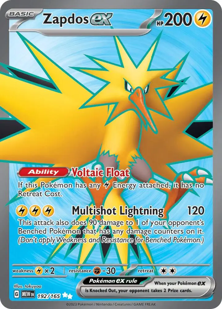 Zapdos ex, Pokémon 151 192/165