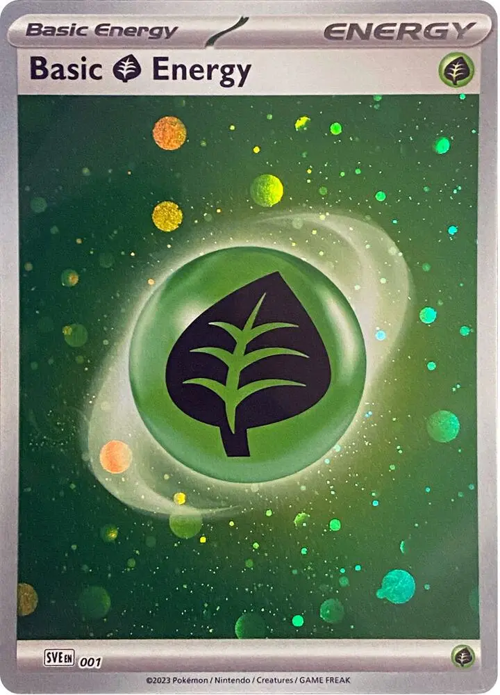 Basic Grass Energy (Cosmos Holo), Scarlet & Violet Energy 001
