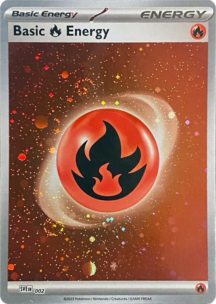 Basic Fire Energy (Cosmos Holo), Scarlet & Violet Energy 002