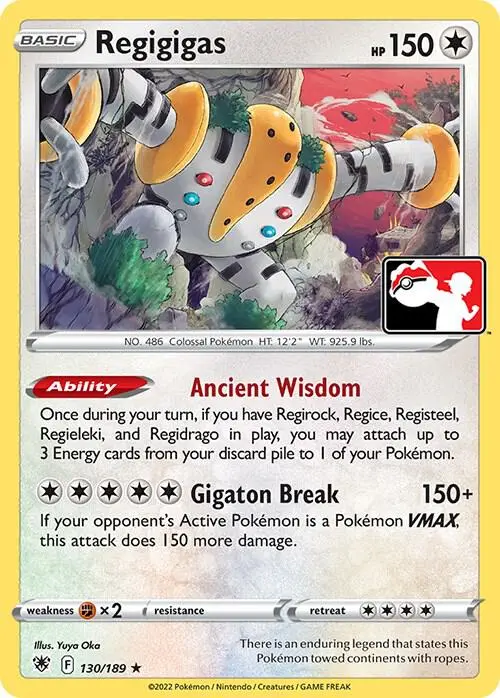 Regigigas, Prize Pack Series Cards 130/189