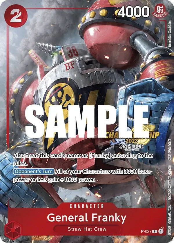 General Franky (CS 2023 Event Pack), One Piece Promotion Cards P-027