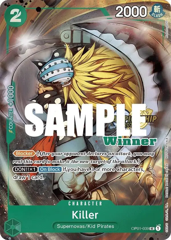 Killer (CS 2023 Top Players Pack Winner), One Piece Promotion Cards OP01-039