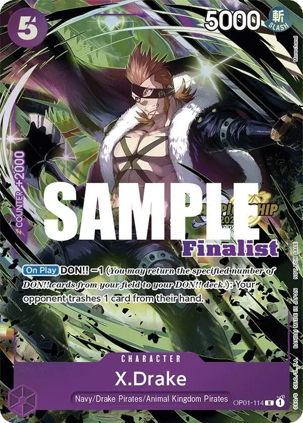 X.Drake (CS 2023 Top Players Pack Finalist), One Piece Promotion Cards OP01-114