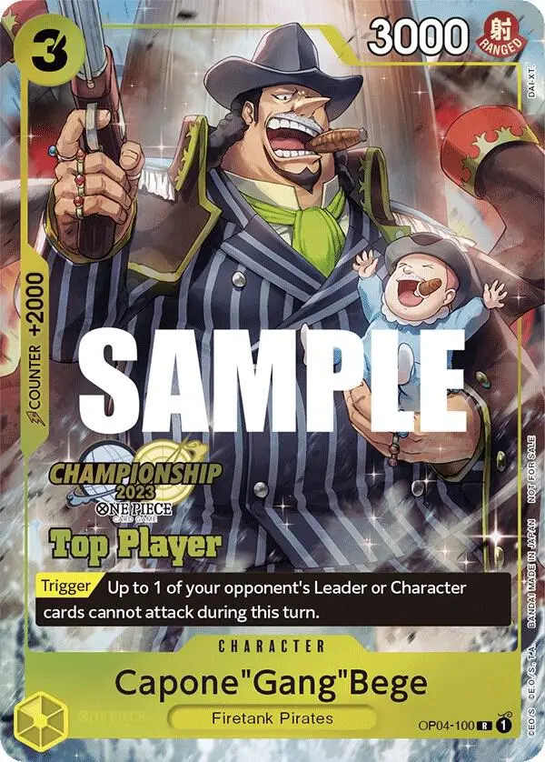 Capone"Gang"Bege (CS 2023 Top Players Pack), One Piece Promotion Cards OP04-100