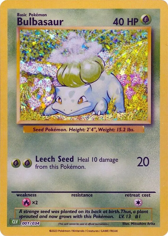 Bulbasaur, Trading Card Game Classic 001/034