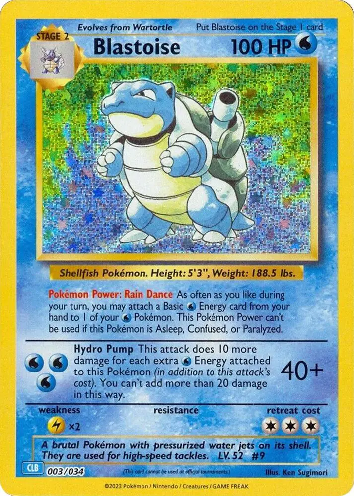 Blastoise, Trading Card Game Classic 003/034