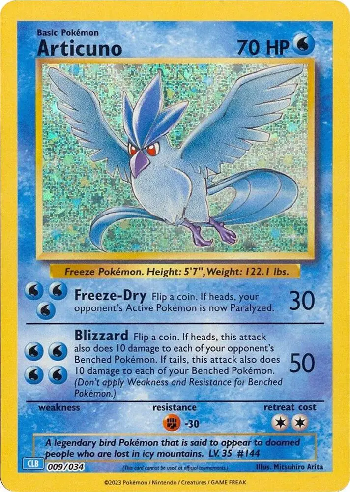 Articuno, Trading Card Game Classic 009/034