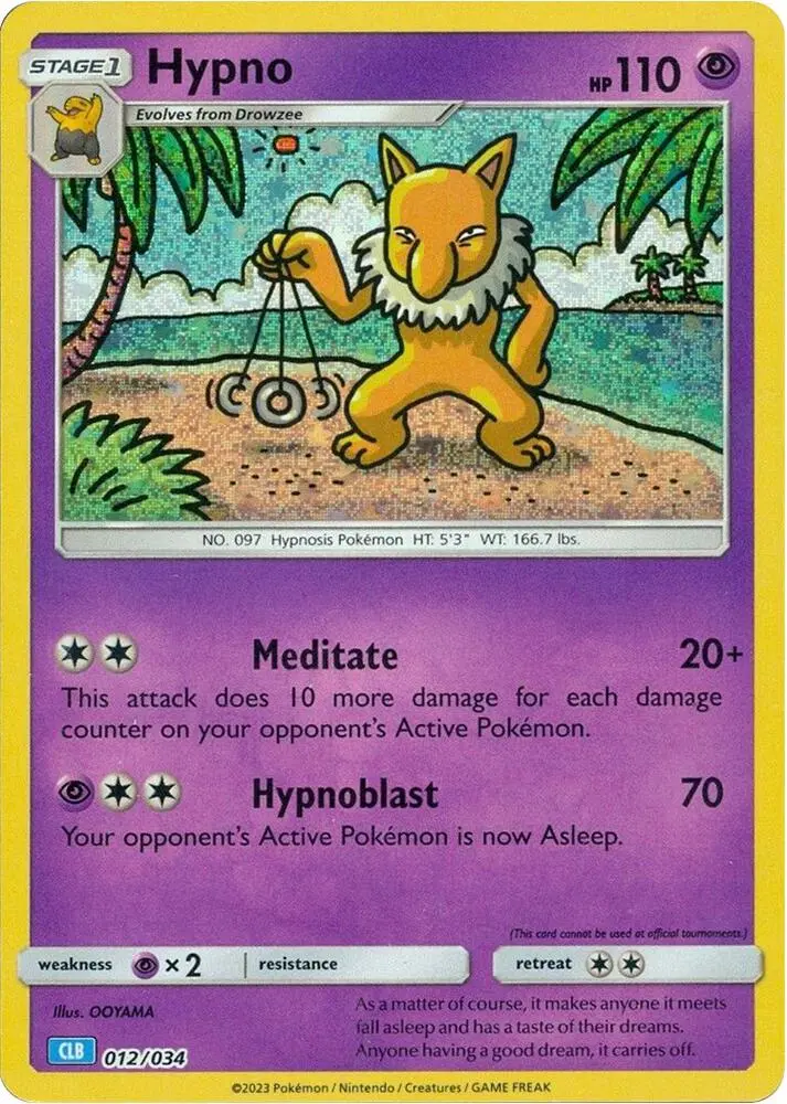 Hypno, Trading Card Game Classic 012/034