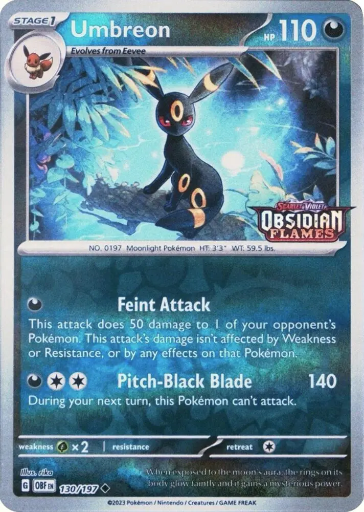 Umbreon (Obsidian Flames Stamped), Miscellaneous Cards & Products 130/197
