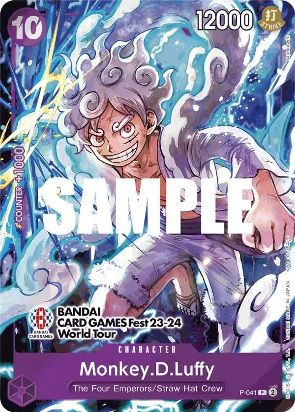 Monkey.D.Luffy (BANDAI CARD GAMES Fest 23-24 World Tour), One Piece Promotion Cards P-041