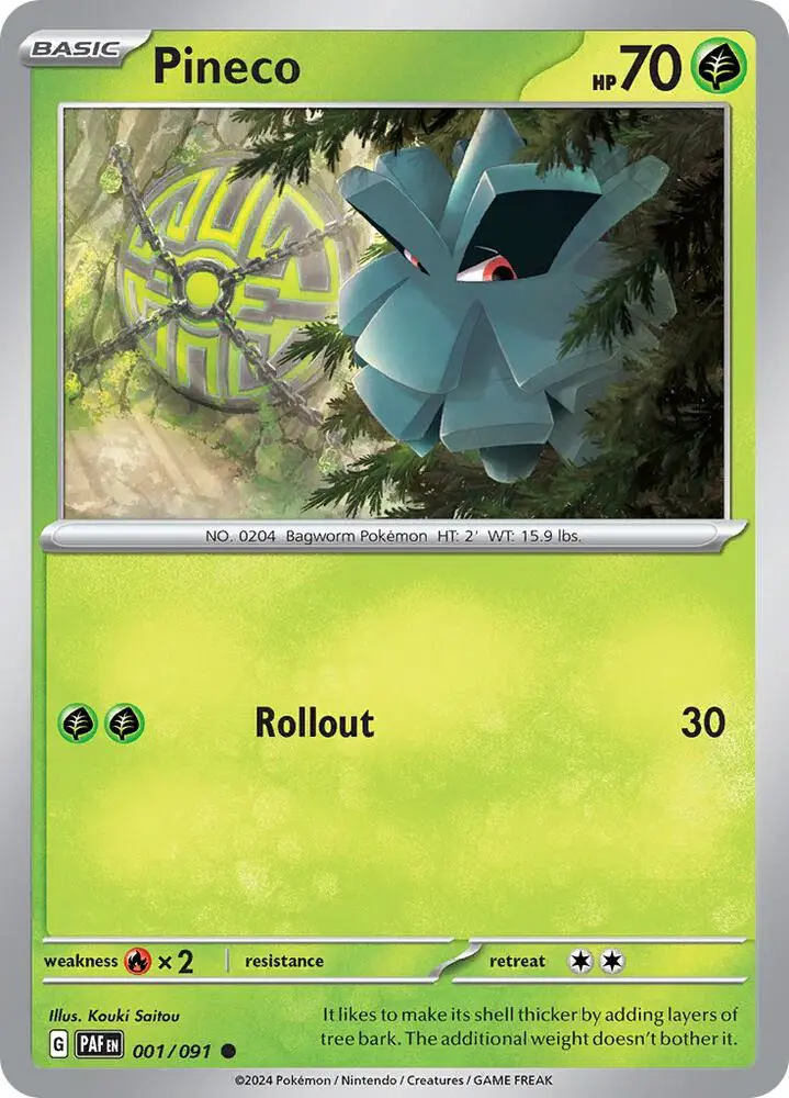 Pineco, Paldean Fates 001/91