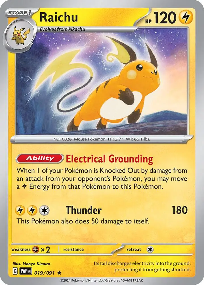 Raichu, Paldean Fates 019/91