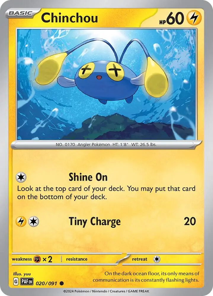 Chinchou, Paldean Fates 020/91
