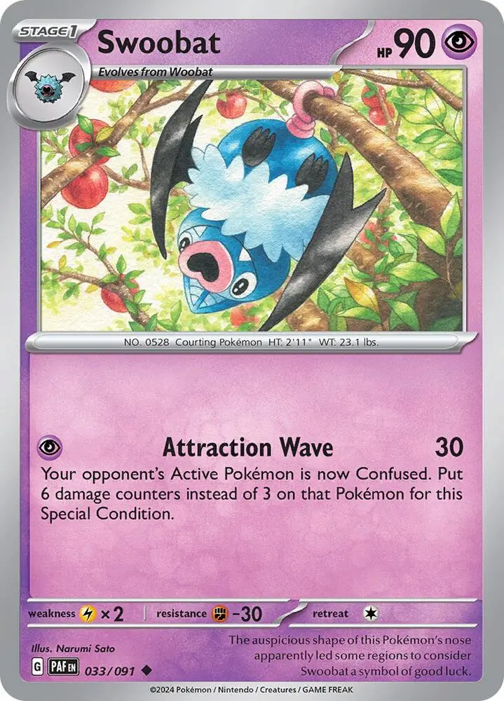 Swoobat, Paldean Fates 033/91
