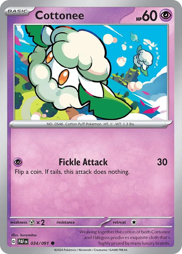 Cottonee, Paldean Fates 034/91