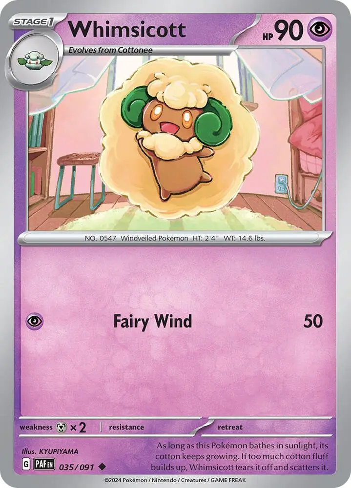 Whimsicott, Paldean Fates 035/91