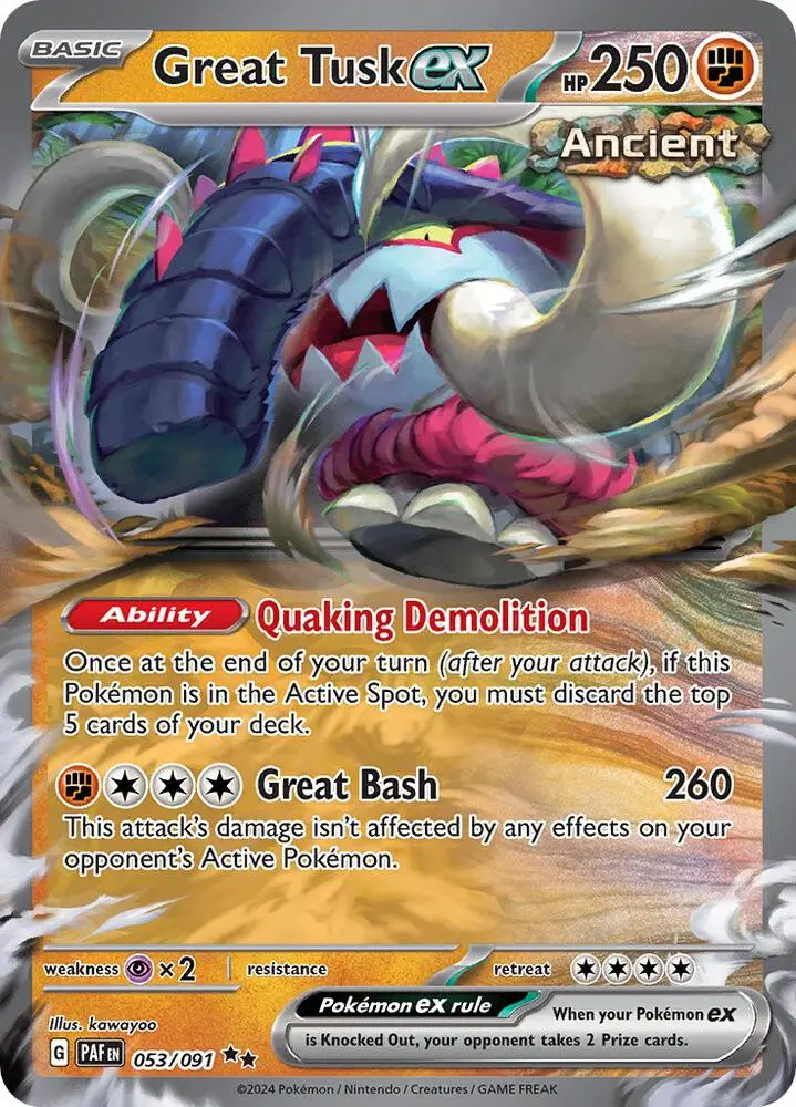 Great Tusk ex, Paldean Fates 053/91