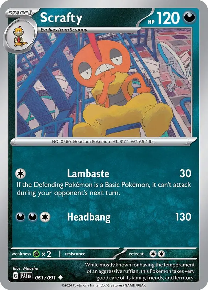 Scrafty, Paldean Fates 061/91