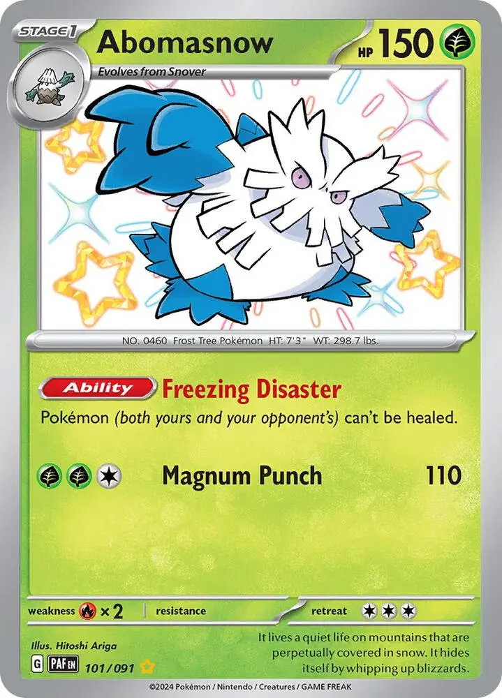 Abomasnow, Paldean Fates 101/91