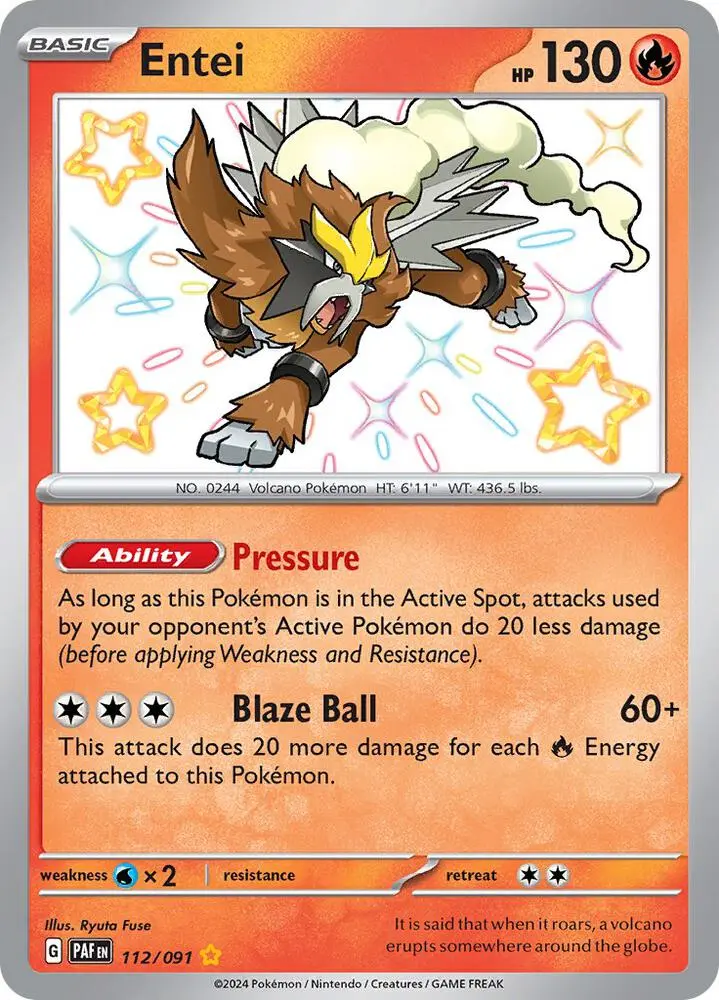 Entei, Paldean Fates 112/91