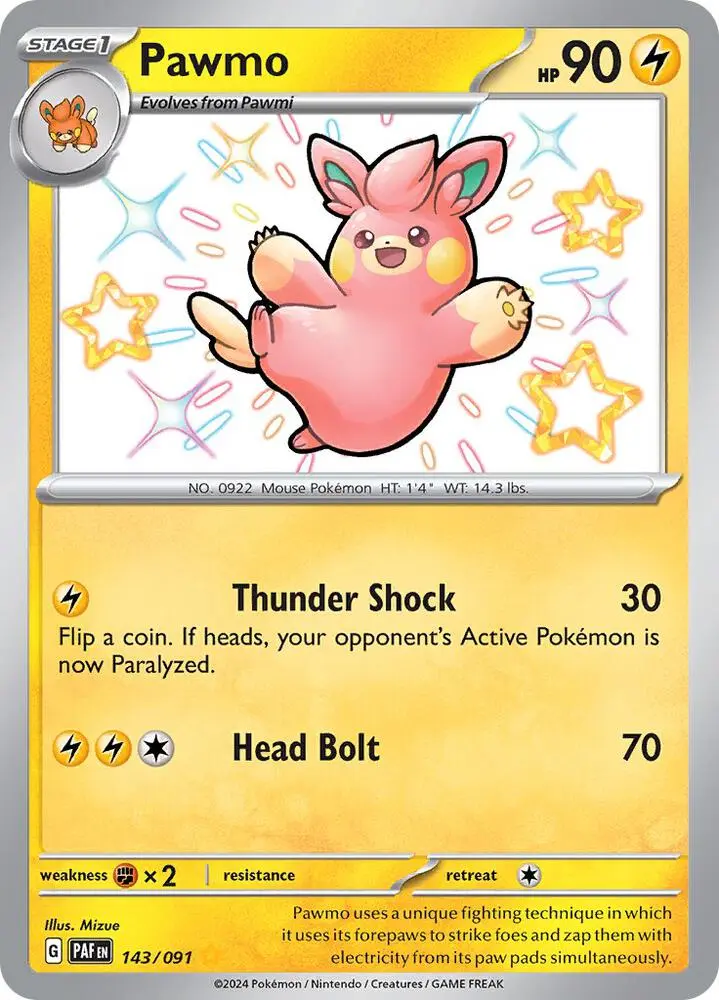 Pawmo, Paldean Fates 143/91
