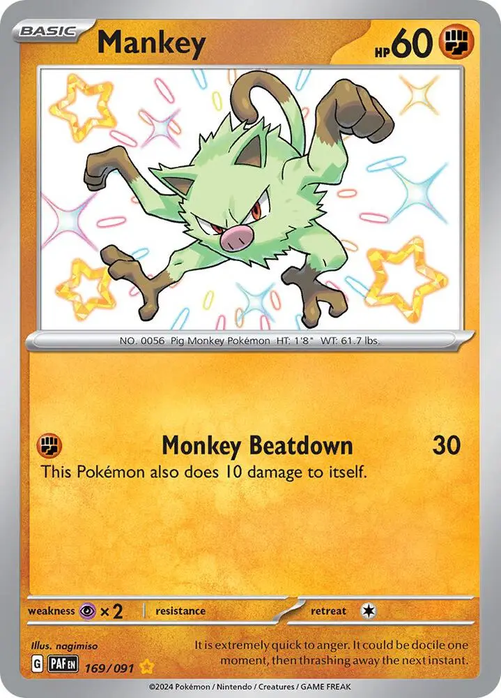 Mankey, Paldean Fates 169/91
