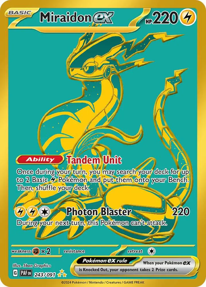 Miraidon ex, Paldean Fates 243/91